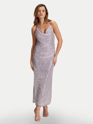 Swing Abendkleid 5AH15800 Violett Slim Fit