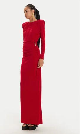 Fracomina Abendkleid FQ24WD3008W62601 Rot Regular Fit