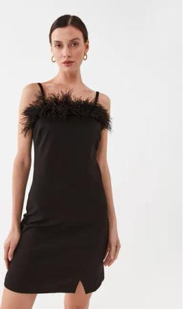 TWINSET Coctailkleid 232TP2490 Schwarz Slim Fit