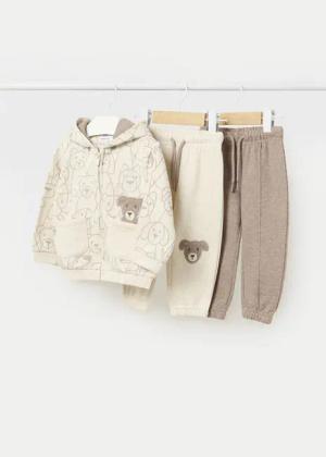 Mayoral 2er-Set Jogginghosen und Sweatshirt 2823 Beige Regular Fit
