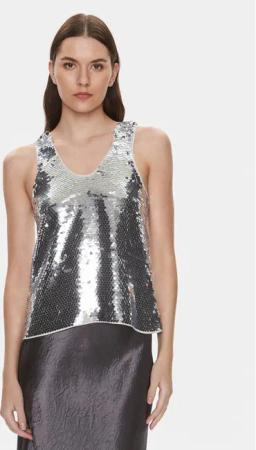 Samsøe Samsøe Top Lykke F23400085 Silberfarben Regular Fit