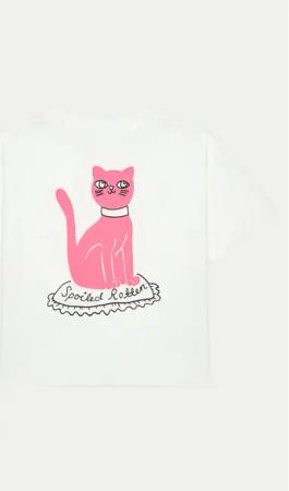 Mini Rodini T-Shirt Cat 2472012210 Weiß Regular Fit