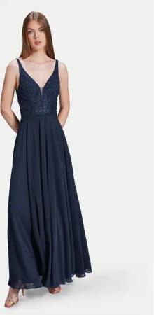 Swing Abendkleid 5AH005HK Dunkelblau Slim Fit