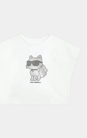 Karl Lagerfeld Kids Bluse Z30113 D Weiß Regular Fit