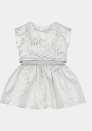 Karl Lagerfeld Kids Kleid für den Alltag Z30121 S Écru Regular Fit