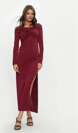 ViCOLO Abendkleid TS0240 Dunkelrot Slim Fit