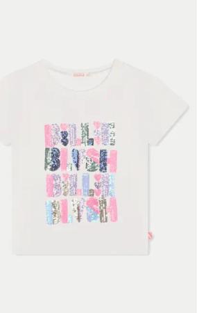 Billieblush T-Shirt U20493 Écru Regular Fit