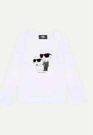 Karl Lagerfeld Kids Bluse Z30209 D Weiß Regular Fit