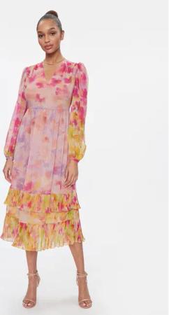 TWINSET Sommerkleid 241TP2590 Rosa Regular Fit
