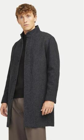 Jack&Jones Wollmantel Wilson 12259449 Schwarz Regular Fit