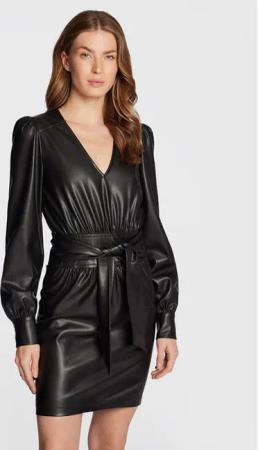TWINSET Kleid aus Kunstleder 222TT2010 Schwarz Regular Fit