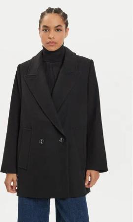 IVY OAK Wollmantel Jenna IO119100 Schwarz Regular Fit