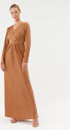 YAS Abendkleid 26031520 Braun Regular Fit