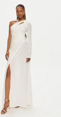 TWINSET Abendkleid 241TP2740 Weiß Slim Fit