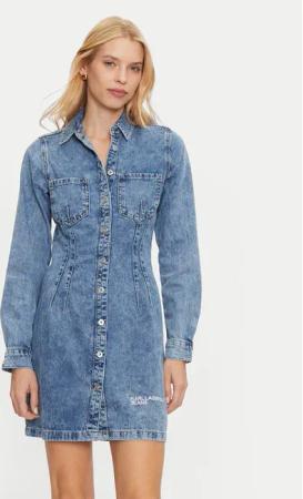 Karl Lagerfeld Jeans Jeanskleid 246J1302 Blau Regular Fit
