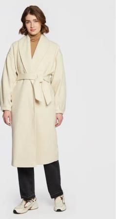 American Vintage Wollmantel Karabay KARA17BH22 Écru Relaxed Fit