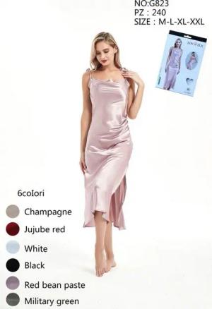 cofi1453 Nachthemd Kleid Damen Elegant Abend Party Nachthemd