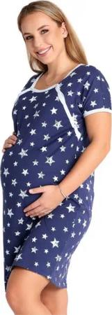 Be Mammy Umstandsnachthemd Damen Nachtkleid Umstandsmode Umstandsnachthemd Mutterschaft BE20-287 (1-tlg)