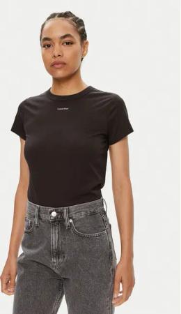 Calvin Klein T-Shirt Nano Logo K20K207212 Schwarz Slim Fit