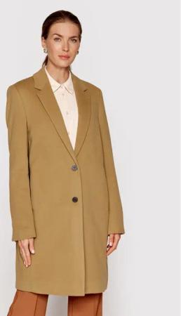 Calvin Klein Wollmantel Crombie K20K204155 Braun Regular Fit
