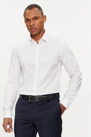 Calvin Klein Hemd Micro Dot K10K112884 Weiß Slim Fit