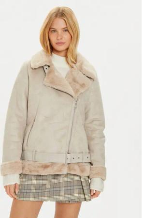 Brave Soul Fellmantel LJK-BLACKOUTSTON Beige Regular Fit