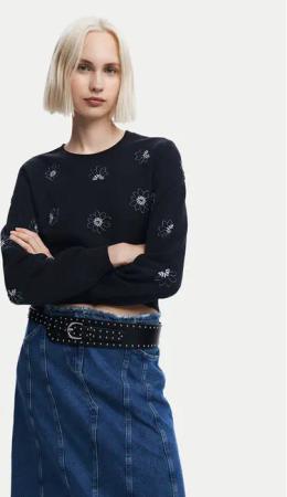 Desigual Sweatshirt Joya 24WWSK32 Schwarz Regular Fit