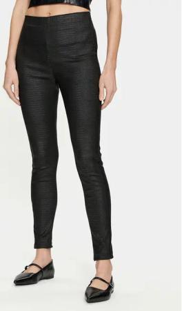Cream Hose aus Kunstleder Tabea 10610409 Schwarz Slim Fit