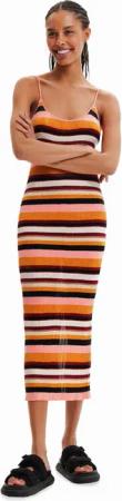 Desigual Sommerkleid 23SWVF11 Orange Slim Fit