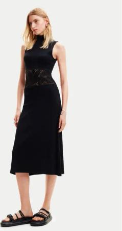 Desigual Kleid für den Alltag Nueva York 24SWVK11 Schwarz Regular Fit