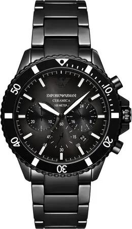 Emporio Armani Uhr Ceramic AR70010 Schwarz