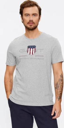 Gant T-Shirt Reg Archive Shield Ss 2003199 Grau Regular Fit