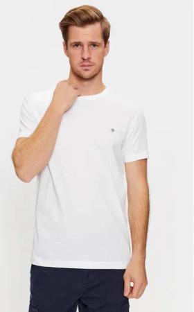 Gant T-Shirt Shield 2003185 Weiß Slim Fit
