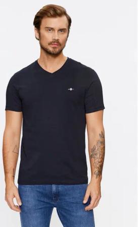 Gant T-Shirt Shield 2003186 Schwarz Slim Fit