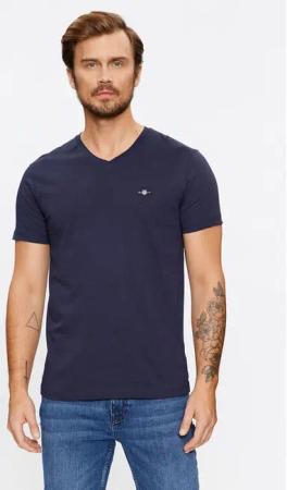 Gant T-Shirt Shield 2003186 Dunkelblau Slim Fit