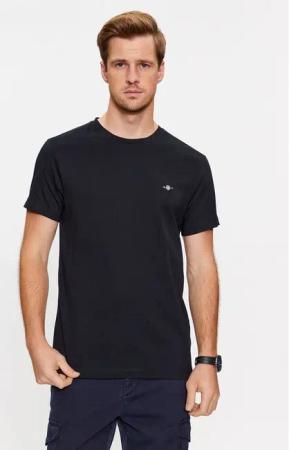 Gant T-Shirt Shield 2003185 Schwarz Slim Fit