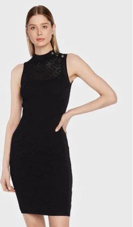 Guess Strickkleid Paula W3GK62 Z36O0 Schwarz Slim Fit
