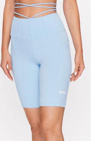 Guess Bikershorts Brigit V3GD02 MC04Z Himmelblau Super Skinny Fit