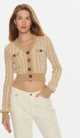 Guess Strickjacke Tiffany W4BR0F Z3K40 Beige Regular Fit