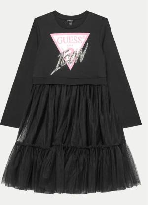 Guess Kleid für den Alltag J4YK06 KB8R0 Schwarz Regular Fit