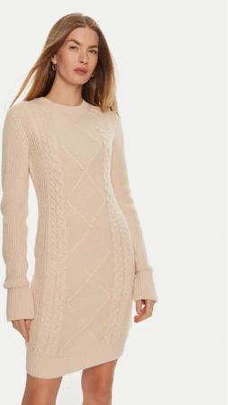 Guess Strickkleid Serena W4BK17 Z3HW0 Beige Regular Fit
