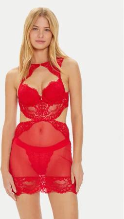 Guess Nachthemd Monica O4BX17 KCC70 Rot Regular Fit