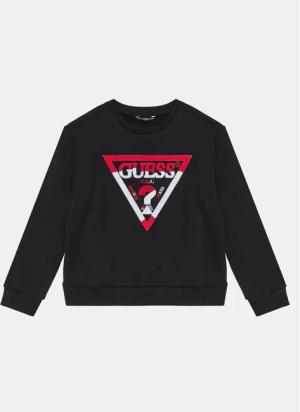 Guess Sweatshirt L4BQ08 KAD73 Schwarz Relaxed Fit