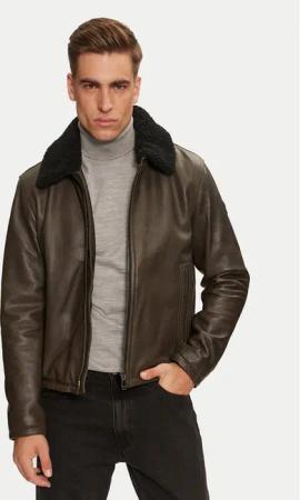 JOOP! Lederjacke 17 Mesh 80000658 Grün Regular Fit