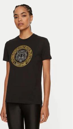 Just Cavalli T-Shirt 77PAHE24 Schwarz Slim Fit