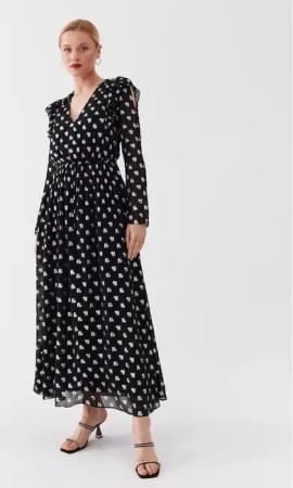 KARL LAGERFELD Kleid für den Alltag 230W1303 Schwarz Regular Fit