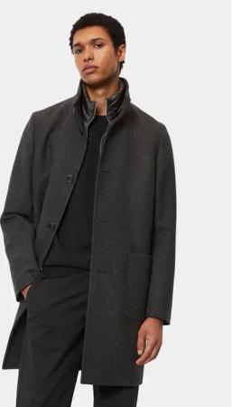 Marc O'Polo Wollmantel 329010171042 Grau Regular Fit