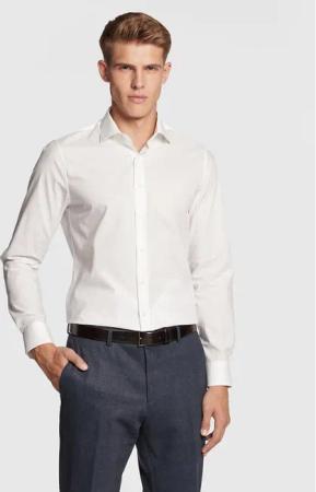 Michael Kors Hemd MD0MD90425 Weiß Slim Fit