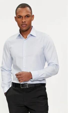 Michael Kors Hemd MD0DS01032 Himmelblau Slim Fit