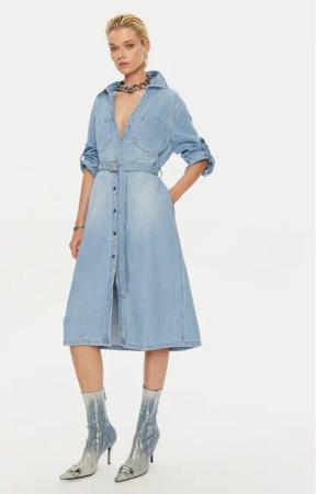 Miss Sixty Jeanskleid 6L3DJ7341000 Blau Regular Fit